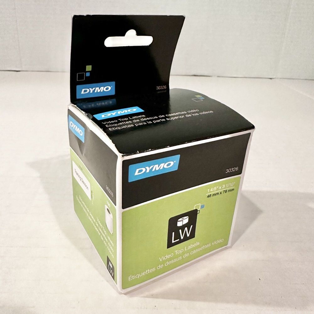 DYMO LabelWriter VHS Top Labels‎ 1 4/5 x 3 1/10 White 150 Labels/Roll 30326